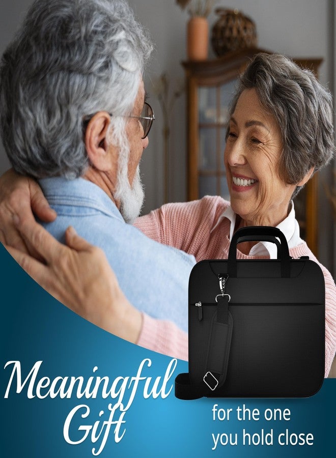 DEHITE Bible Cover for Men and Women - Black Bible Bag Case Extra Large Size - Tote Bag - Fit Book 11.2 x 8.4 x 1.8 in - Pen Slots - Zippered Pocket - Shoulder Strap - Premium - Image 5